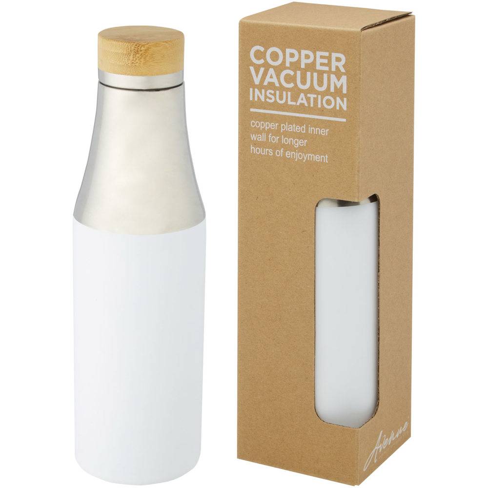 Kupfer-Vakuum Isolierflasche mit Bambusdeckel SYLVAN