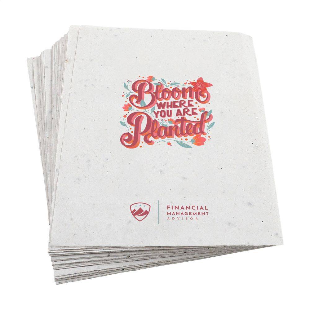 Flyer A6 aus Blumensamen-Papier BLOOMCAST