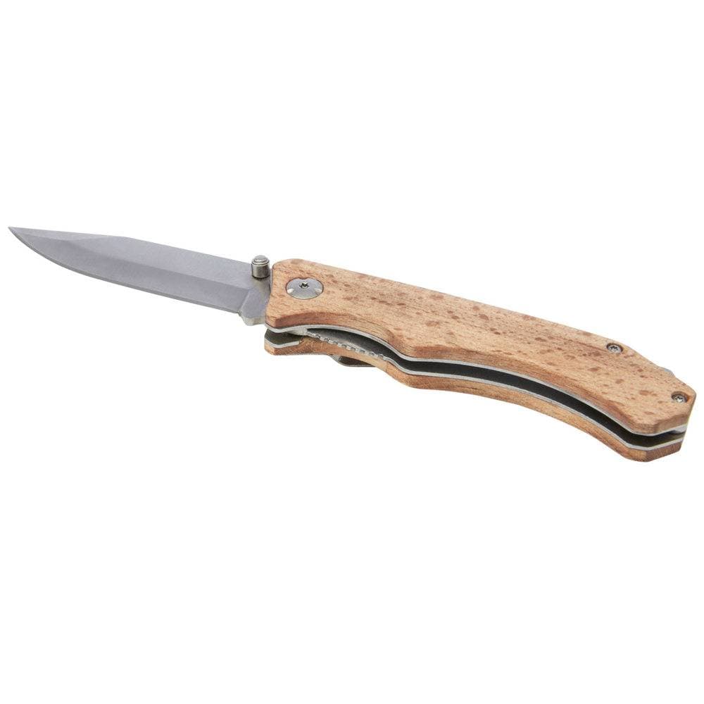 Holz-Klappmesser mit Gürtelclip TRAILBUCK