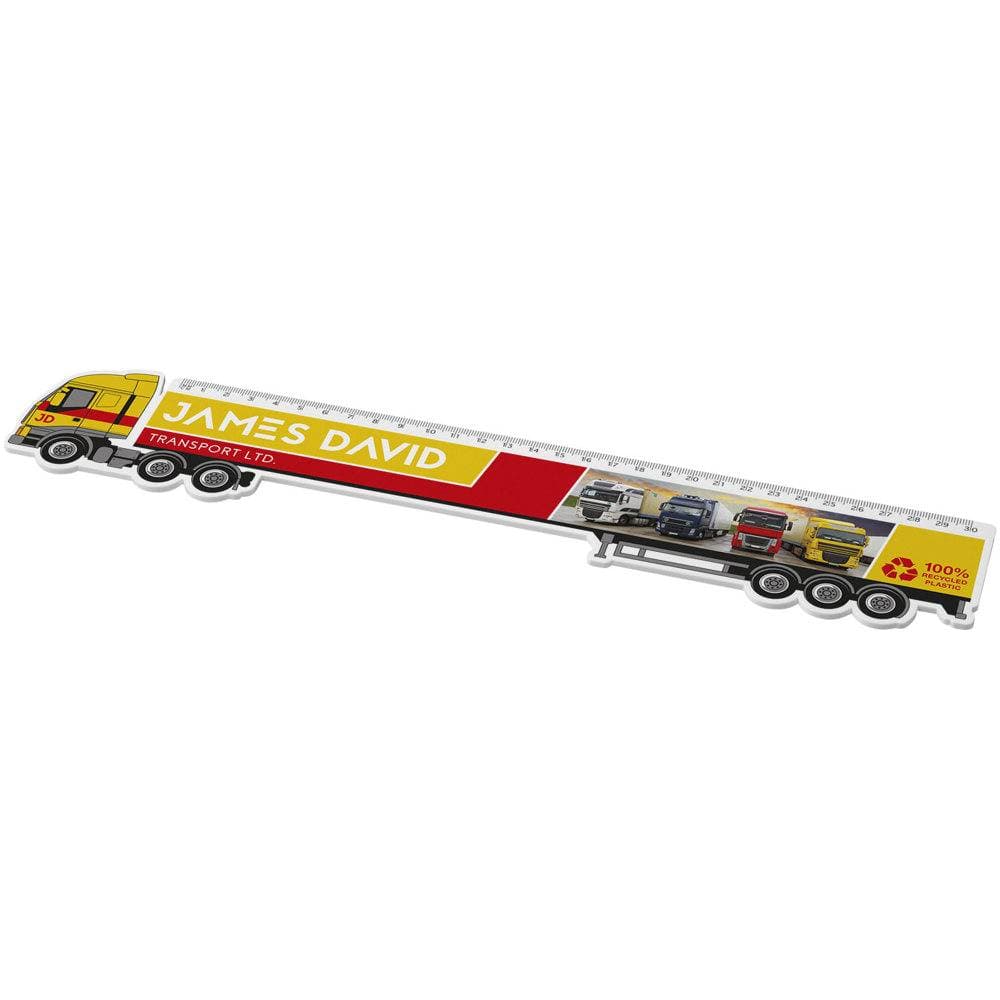 LKW-förmiges Lineal aus Recycling-Kunststoff TRUCKLINE